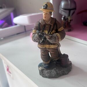 Firefighter Figurine with Yellow Helmet